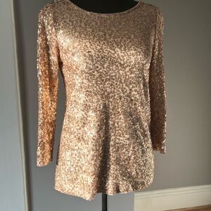 J. Crew Sequin 3/4 length tshirt